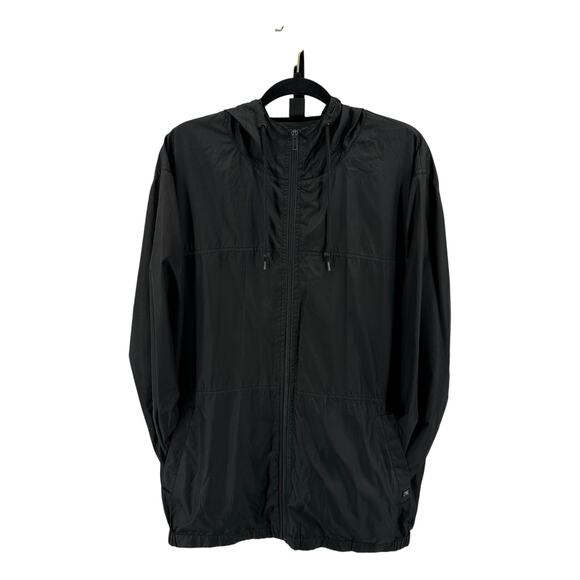 Zine Windbreaker Jacket WMN XXL Black Long Sleeve 100% Polyester Hooded Full Zip - Picture 2 of 6